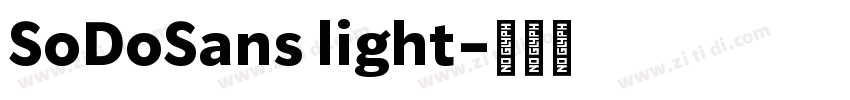 SoDoSans light字体转换